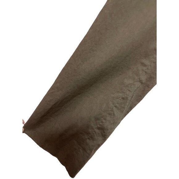 Loft Ann Taylor Olive Drab Green Belted Button Up Blouse Women's Size 00 - Picture 5 of 9